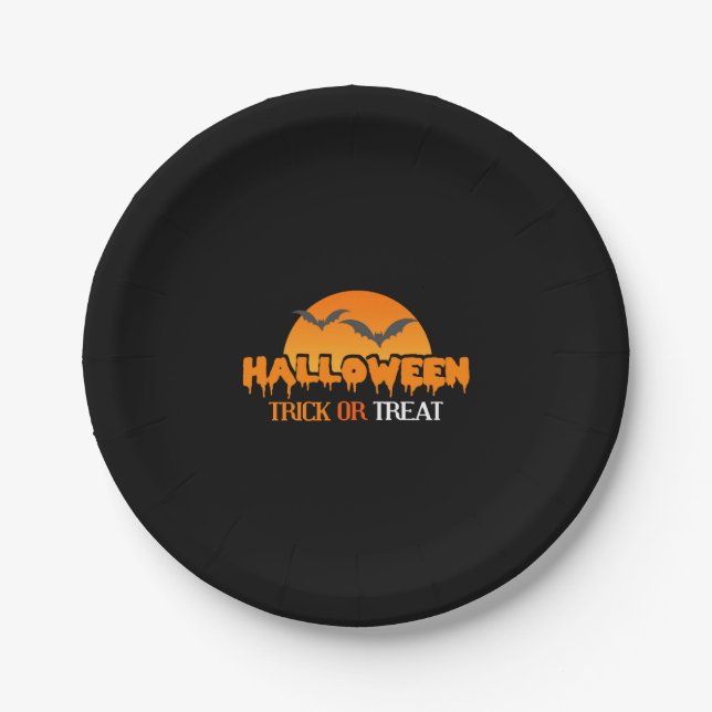 Halloween - Halloween - Süßes oder Saures Pappteller (Vorderseite)