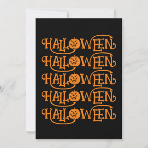 HALLOWEEN HALLOWEEN TYPOGRAPHIE EINLADUNG