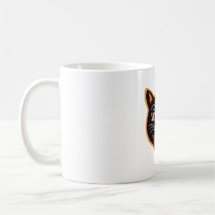 Halloween Halloween Vintage Schwarze Katze Aufkleb Kaffeetasse