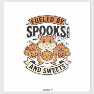 Halloween-Hamster, angetrieben von Spuk, lustig, s Aufkleber