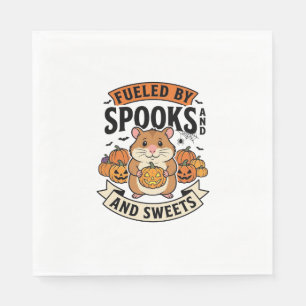 Halloween-Hamster, angetrieben von Spuk, lustig, s Serviette