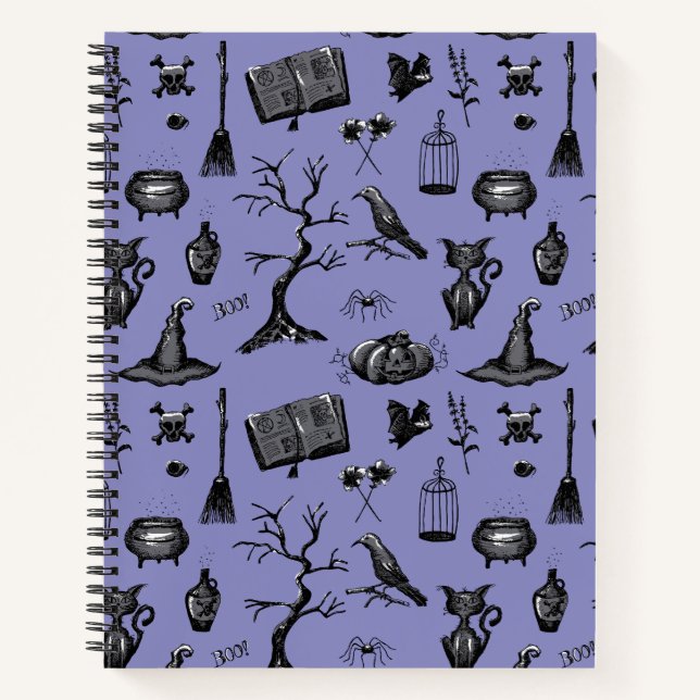 Halloween Hand-Gezeichnet Spiral-Notebook Notizbuch (Vorderseite)
