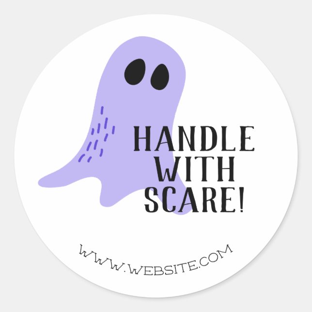 Halloween Handle mit Pflegeverpackung Runder Aufkleber (Vorderseite)