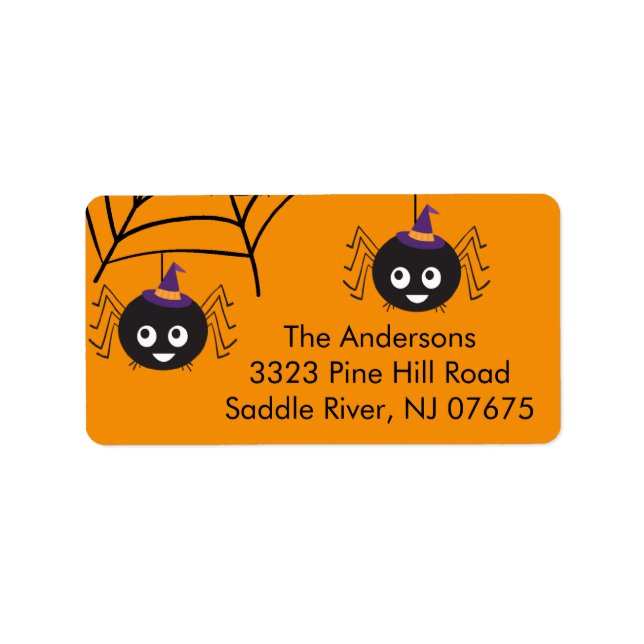 Halloween Hang mit US-Rücksendeadresse-Label Adressaufkleber (Vorne)