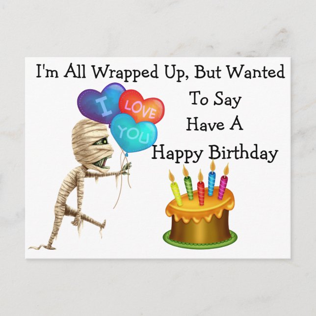 Halloween Happy Geburtstag Postkarte (Vorderseite)