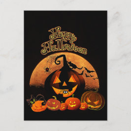 Halloween - Happy Halloween Pumpkins Postkarte