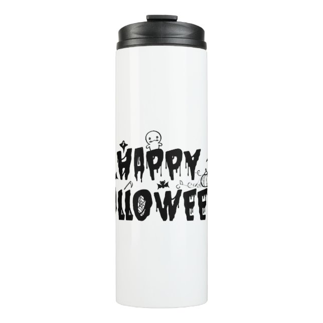 Halloween Happy Thermosbecher (Vorderseite)