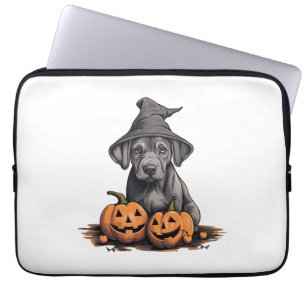 Halloween Hat Pumpkin Dog Great Dane Laptopschutzhülle
