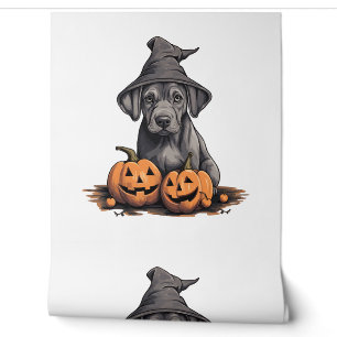 Halloween Hat Pumpkin Dog Great Dane Tapete