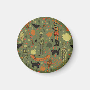 Halloween Haunt: Spooky Vintag Mix Magnet