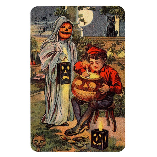 Halloween Haunting - Vintag Halloween Magnet (Vertikal)
