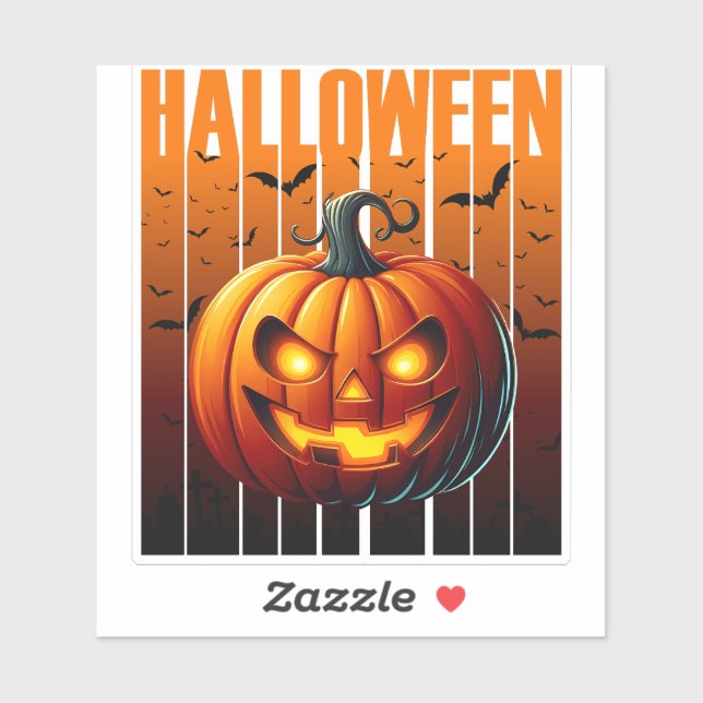 Halloween Havoc - Jacke und Fledermäuse Aufkleber (Blatt)