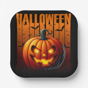Halloween Havoc - Jacke und Fledermäuse Pappteller