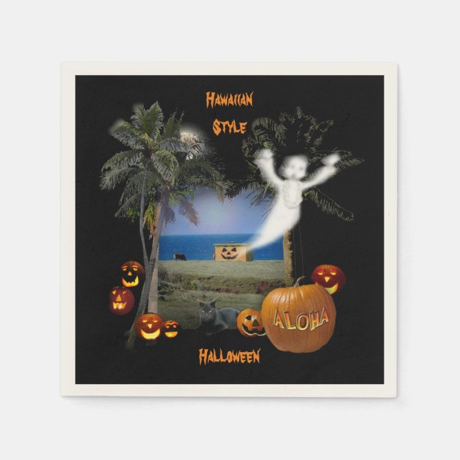 Halloween Hawaiian Style Serviette (Vorderseite)