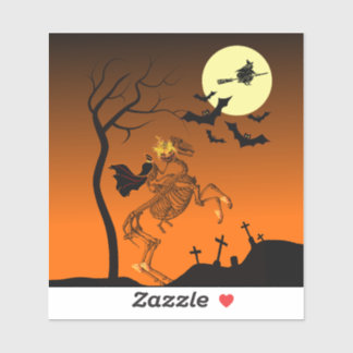 Halloween Headless Horseman Aufkleber