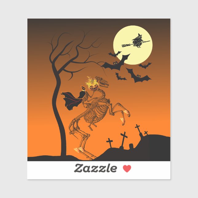 Halloween Headless Horseman Aufkleber (Blatt)