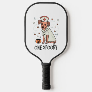 Halloween Healer Pup Ein Spooky Nurse Hund Pickleball Schläger