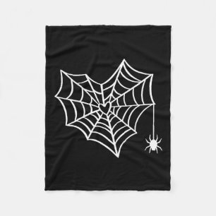 Halloween Heart Spider Web Spooky Kostüm Fleecedecke