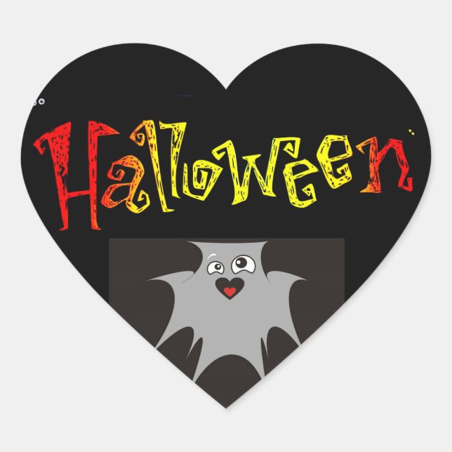 Halloween Heart Sticker (Vorderseite)