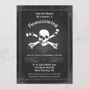 Halloween-Heimkehr-Piratengarten-Einladung Einladung