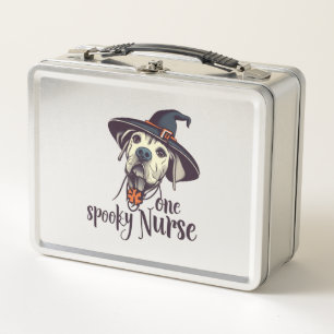 Halloween-Held - ein Spooky-Nurse-Hund Metall Brotdose