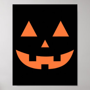 Halloween Herbst Gruseliger Jack O' Lantern Kürbis Poster