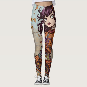 Halloween, Herbst Gruselstil, Gruselig Süß, Leggings