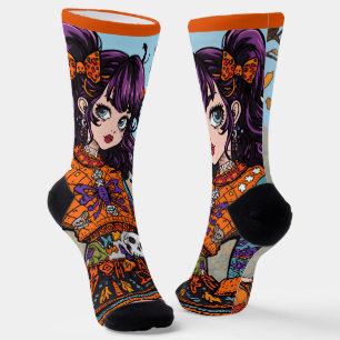 Halloween, Herbst Gruselstil, Gruselig Süß, Socken