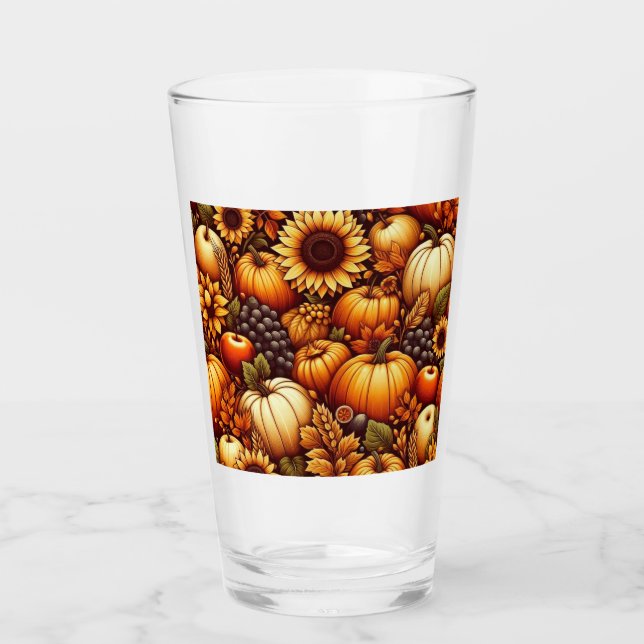 Halloween/Herbst/Herbst/Kürbis Glas (Vorderseite)