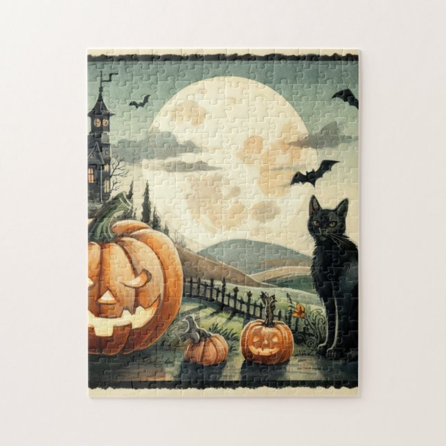 Halloween/Herbst/Herbst/Kürbis/Katze (Vertikal)