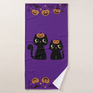 Halloween/Herbst/Herbst/Kürbis/Katze Badehandtuch