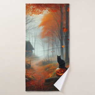 Halloween/Herbst/Herbst/Kürbis/Katze Badehandtuch