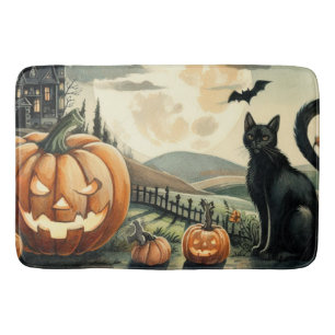 Halloween/Herbst/Herbst/Kürbis/Katze Badematte