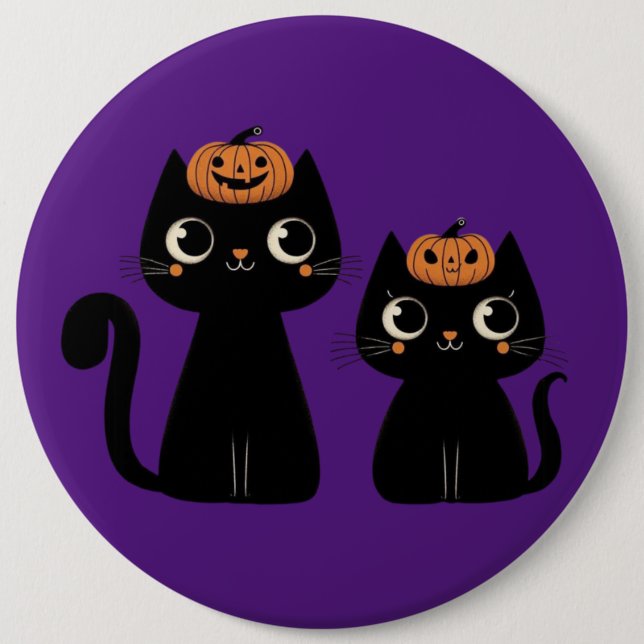 Halloween/Herbst/Herbst/Kürbis/Katze Button (Vorderseite)