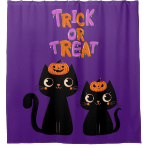 Halloween/Herbst/Herbst/Kürbis/Katze Duschvorhang