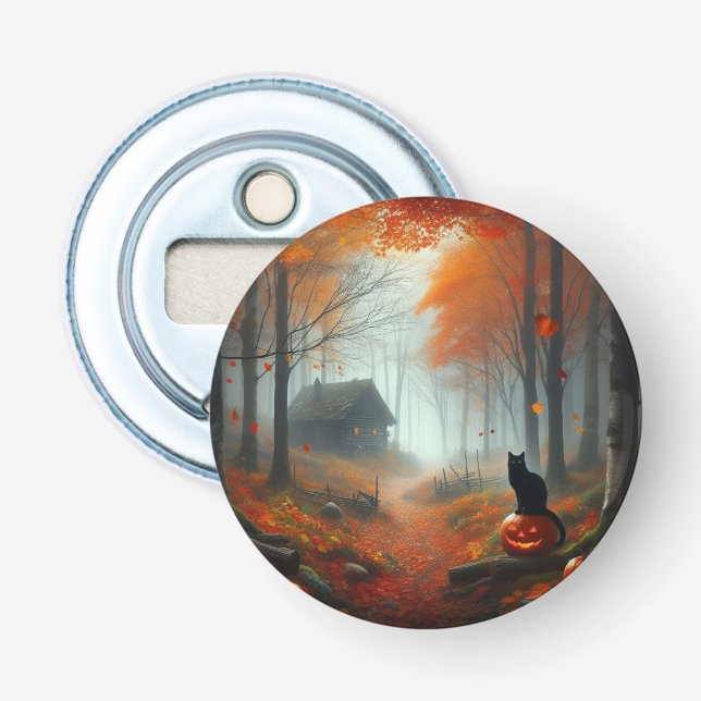 Halloween/Herbst/Herbst/Kürbis/Katze Flaschenöffner (Vorderseite)
