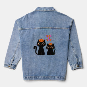 Halloween/Herbst/Herbst/Kürbis/Katze Jeansjacke