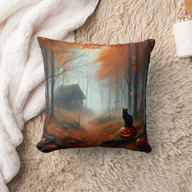 Halloween/Herbst/Herbst/Kürbis/Katze Kissen (Decke)