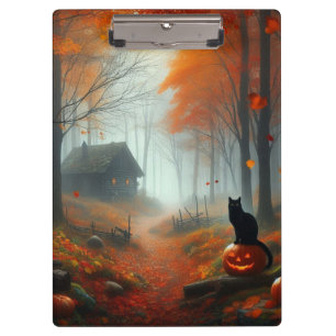 Halloween/Herbst/Herbst/Kürbis/Katze Klemmbrett