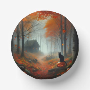 Halloween/Herbst/ Herbst/Kürbis/Katze Pappteller