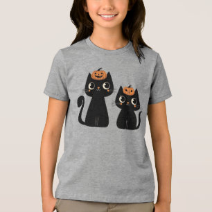 Halloween/Herbst/Herbst/Kürbis/Katze Tri-Blend Shirt