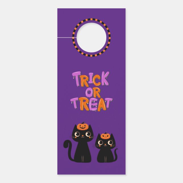 Halloween/Herbst/Herbst/Kürbis/Katze Türanhänger (Vorderseite)
