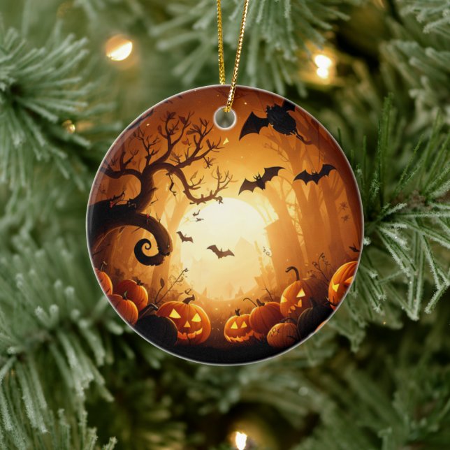 Halloween/Herbst/Herbst/Kürbis Keramik Ornament (Baum)