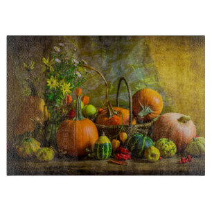 Halloween Herbst Kürbis Tischdekoration Schneidebrett