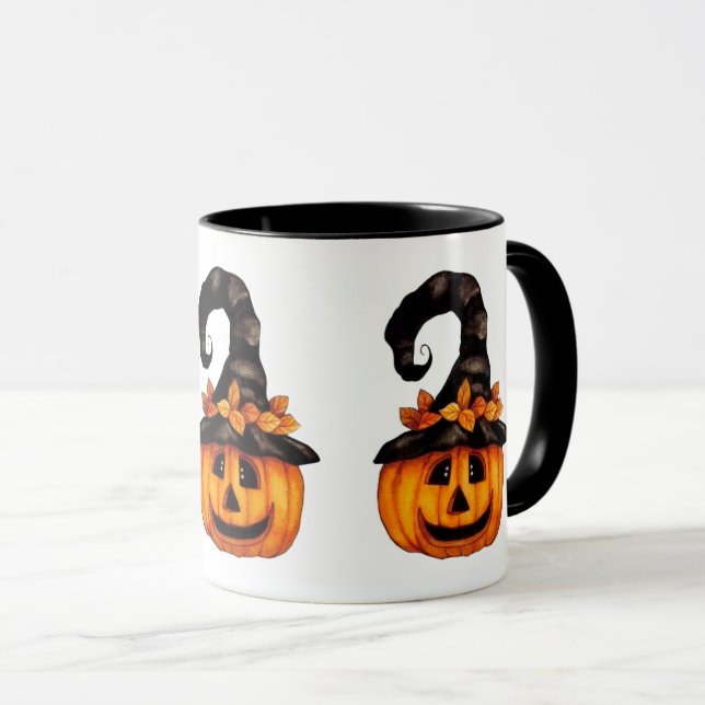 Halloween-/Herbst-Kürbislaterne-Tasse Tasse (VorderseiteRechts)