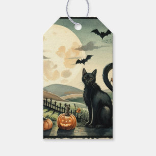Halloween/Herbst/Spätherbst/Kürbis/Katze Geschenkanhänger