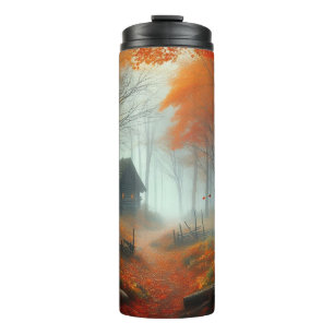 Halloween/Herbst/Spätherbst/Kürbis/Katze Thermosbecher