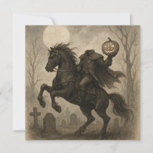 Halloween/Herbst: Vintag/gotisch Einladung