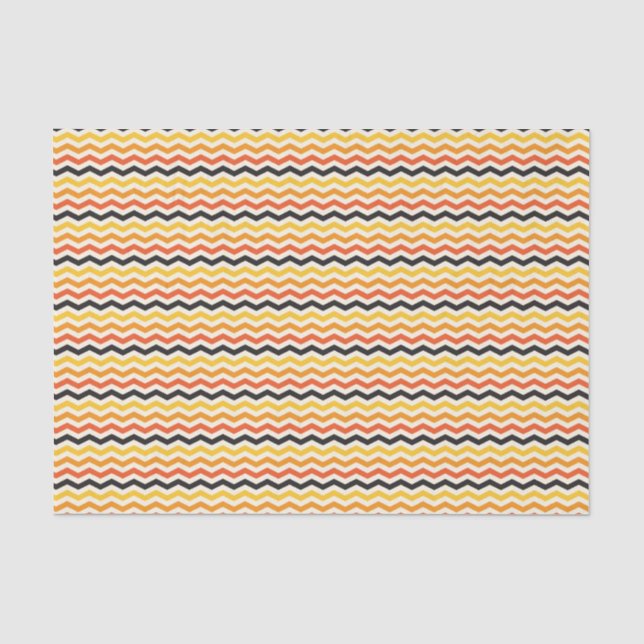 Halloween Herbst Zickzack Herbstfarben Seidenpapier (Vorderseite)
