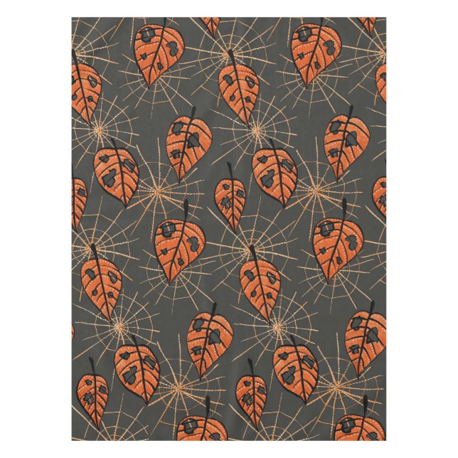 Halloween-Herbstblätter Tischdecke (Vorderseite)
